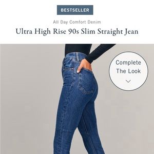 Abercrombie Ultra High rise 90’s slim straight jeans